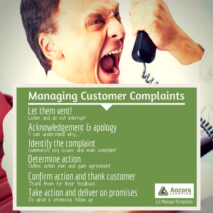 6 Steps In Managing Customer Complaints - Ancora Learning